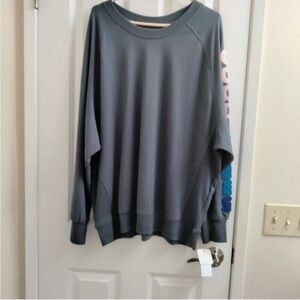 Rebellious One Heather Gray Hoodie Sweater Sweatshirt Good Vibes